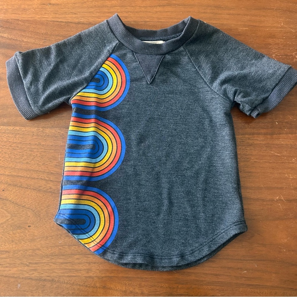 Miki Miette retro print 2T t-shirt rainbows